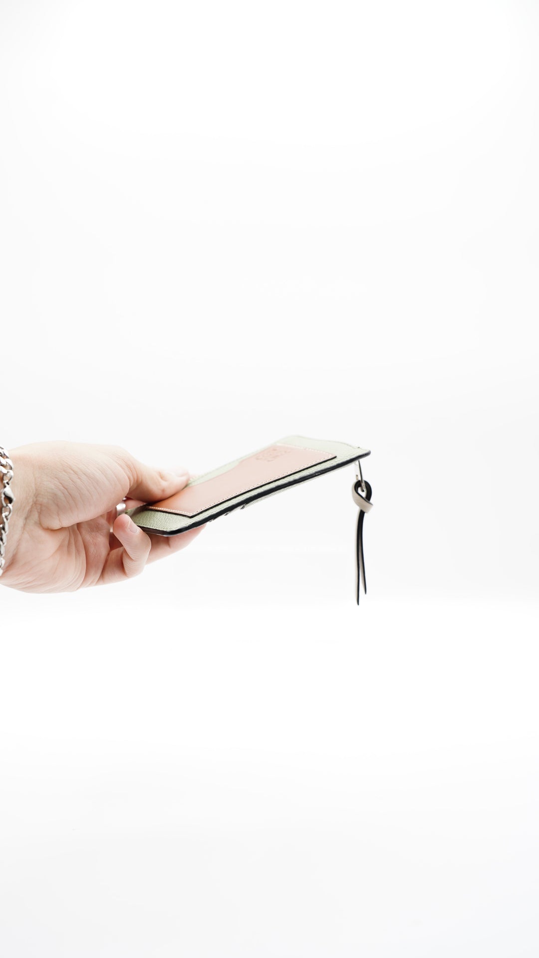 Loewe Anagram Leather Coin Purse Green x Brown SS26