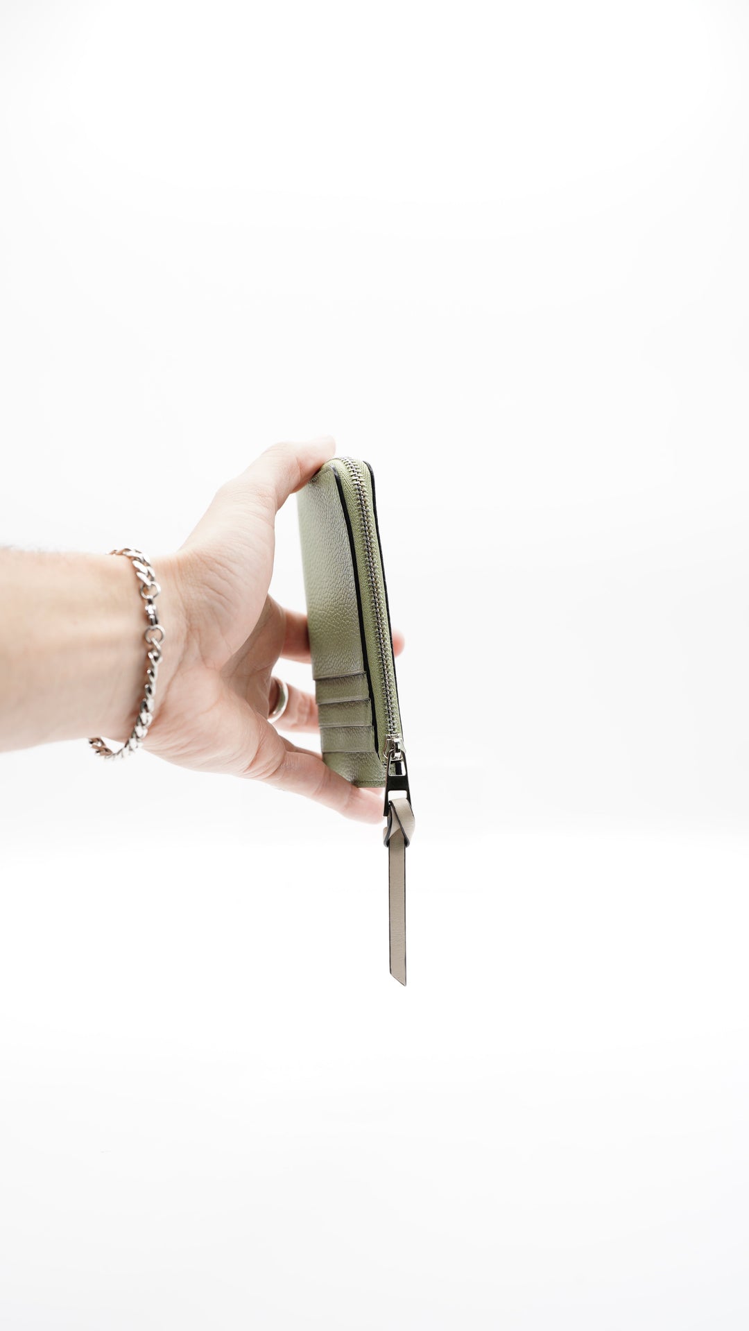 Loewe Anagram Leather Coin Purse Green x Brown SS26