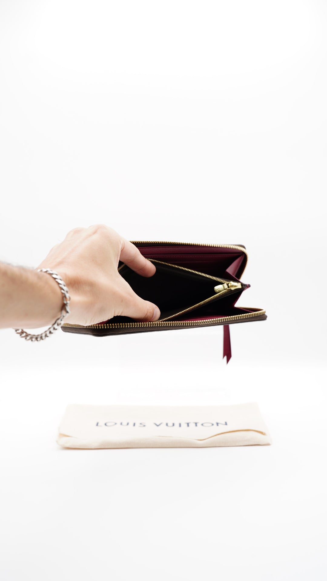 Louis Vuitton Monogram Clemence Long Zippy Wallet Fuschia SS8