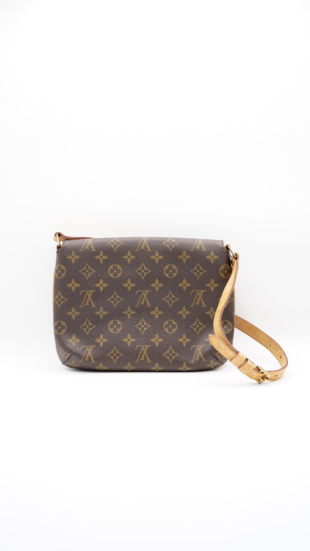Louis Vuitton Monogram Musette Tango Shoulder Bag Brown SS43