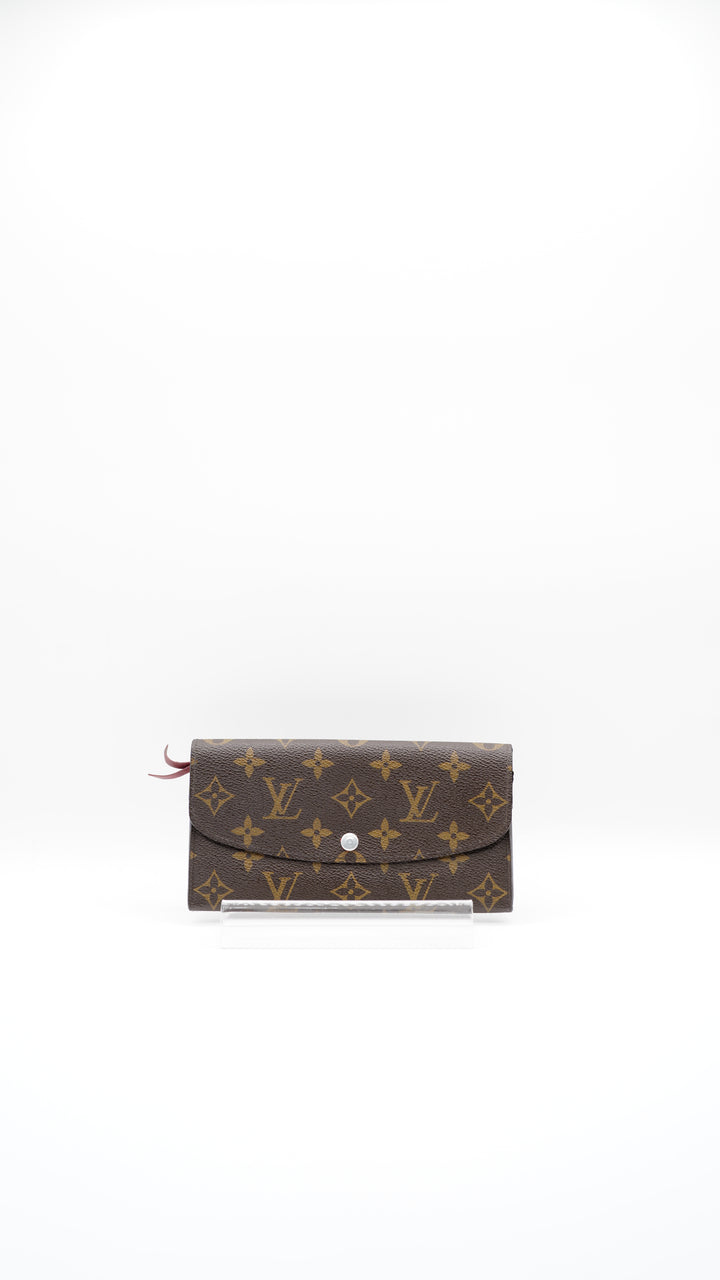 Louis Vuitton Monogram Emily Long Wallet w/Red Interior DE5