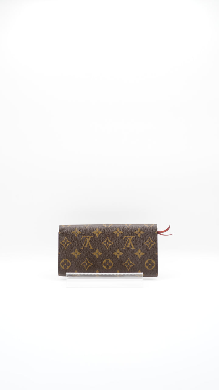 Louis Vuitton Monogram Emily Long Wallet w/Red Interior DE5