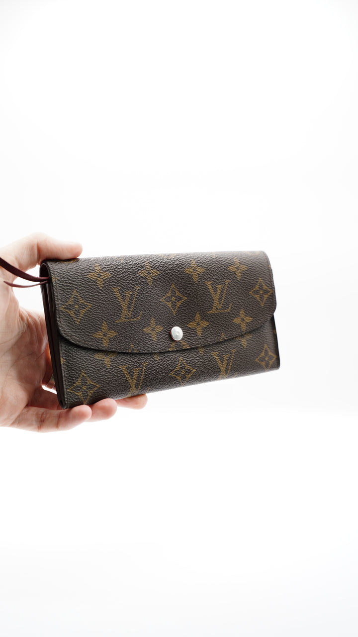 Louis Vuitton Monogram Emily Long Wallet w/Red Interior DE5
