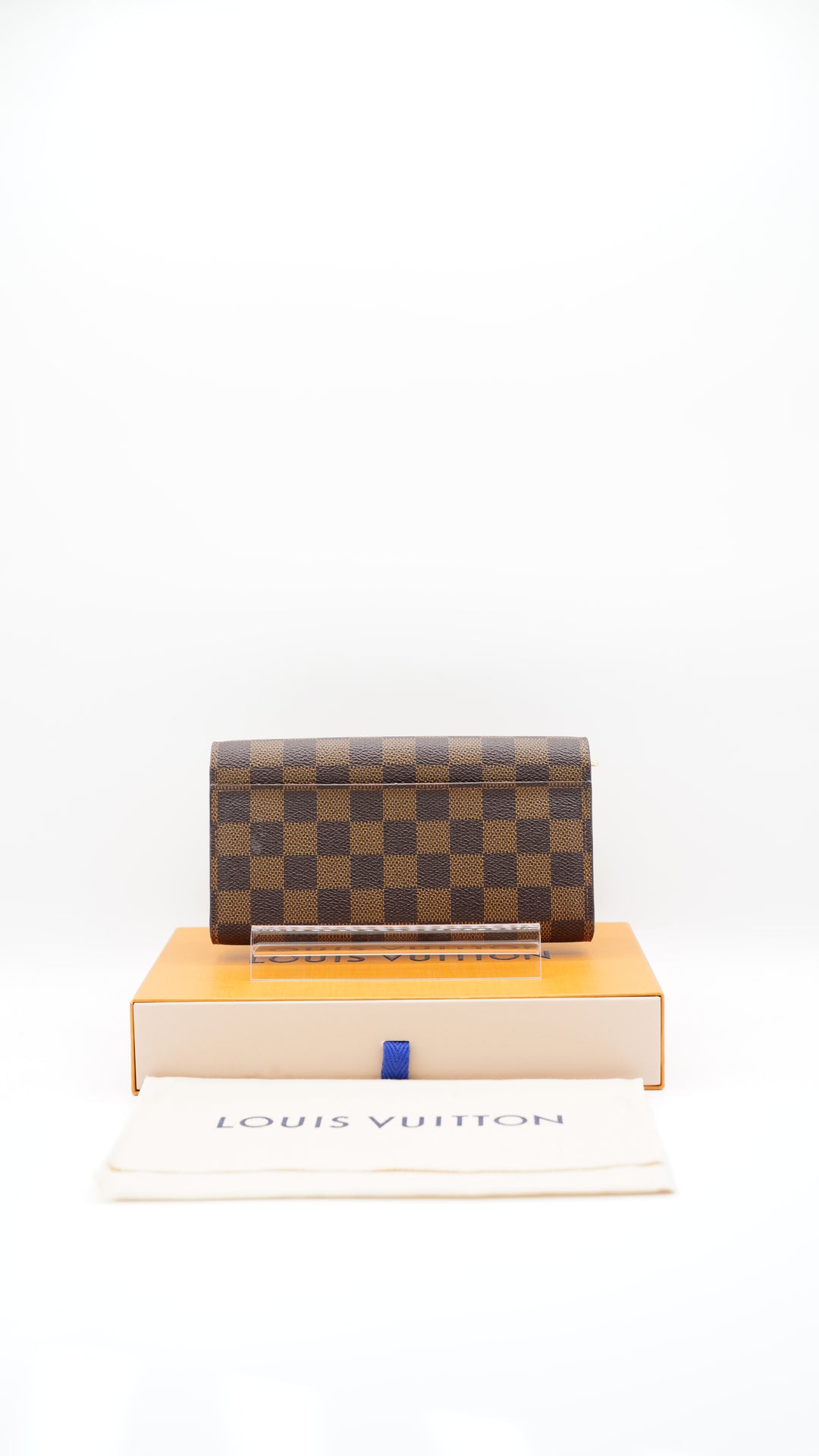 Louis Vuitton Damier Ebene Sarah Envelope Long Wallet w/Full Inclusion DE3