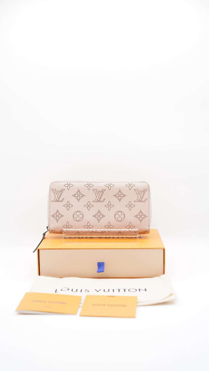 Louis Vuitton Monogram Mahina Long Zippy Wallet Pink w/Full Inclusion DE2