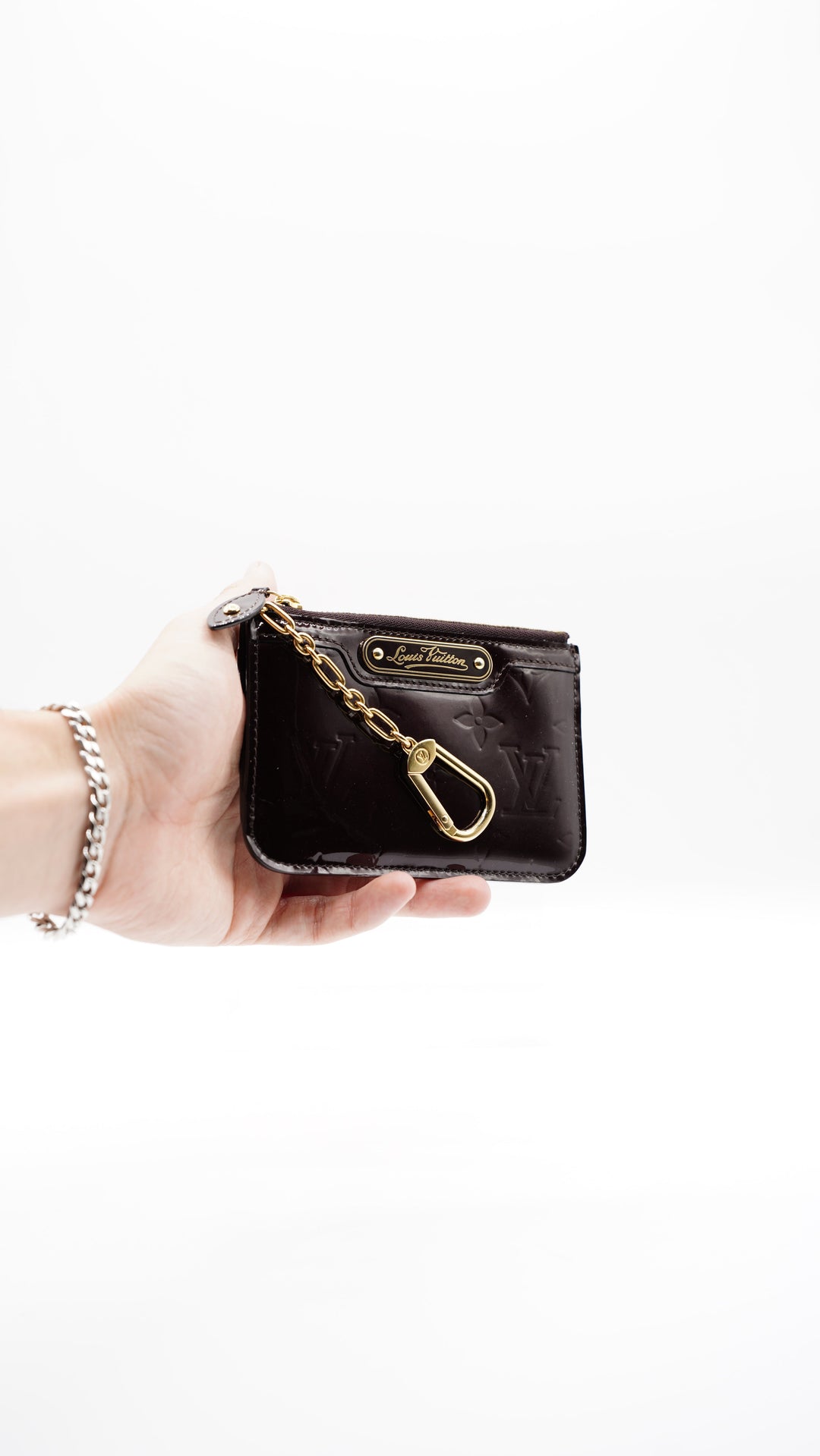 Louis Vuitton Monogram Vernis NM Pochette Cles Wallet Amarante AL3