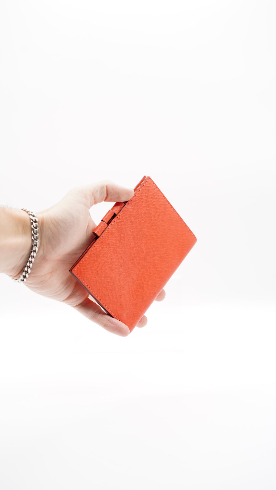 Hermes Leather Compact Wallet / Notebook Cover Red AL2