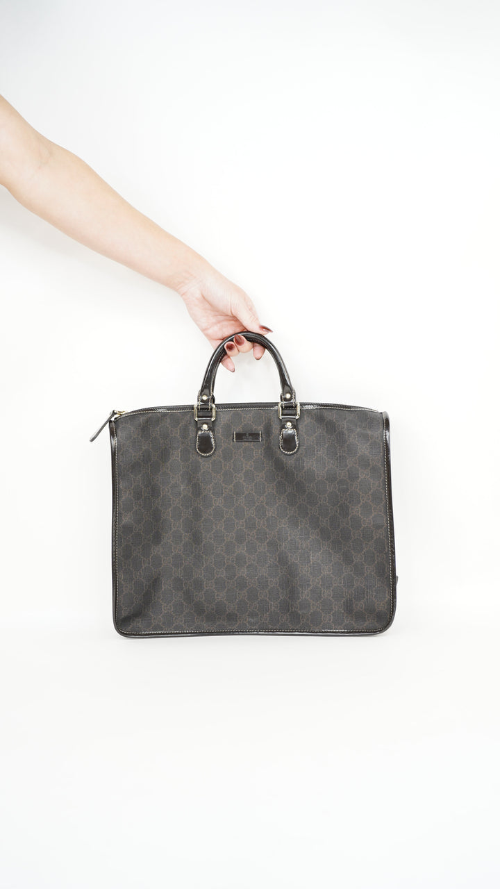 Gucci GG Supreme Business Bag Brown #244
