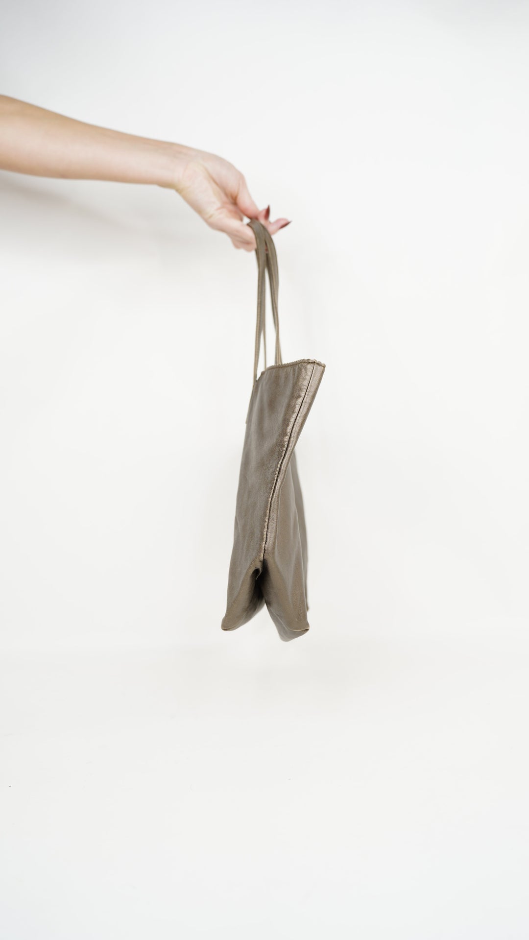 Loewe Leather Anagram Tote Bag Satin Brown #303