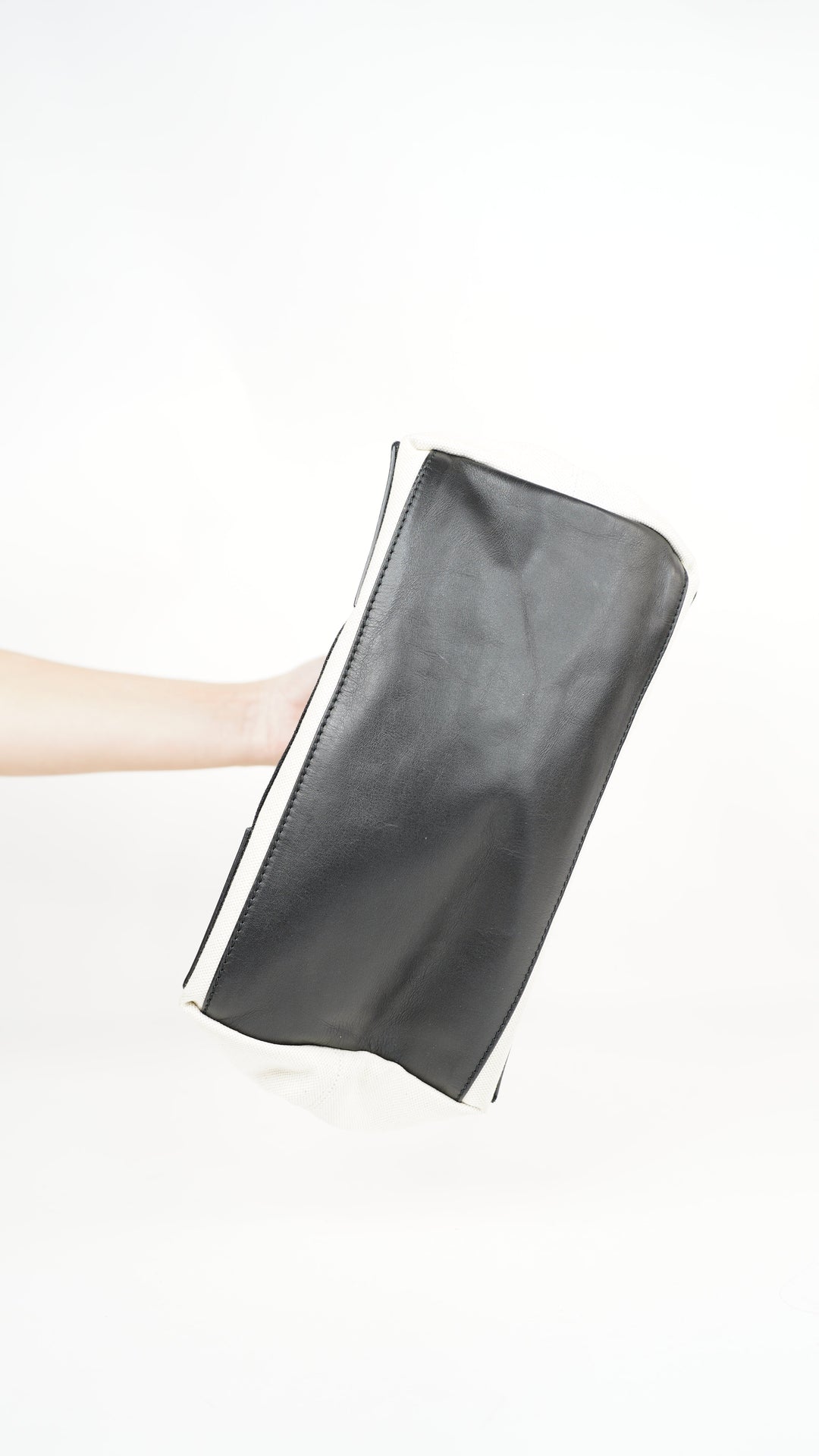 Balenciaga Cabas Tote Bag Ivory x Black #379