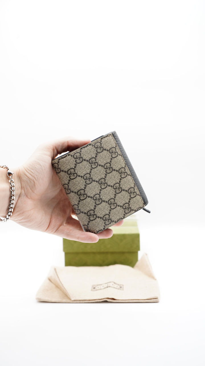 Gucci GG Marmont Compact Wallet Brown x Black #235