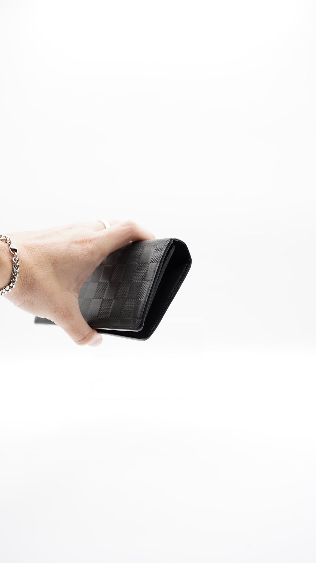 Louis Vuitton Damier Infini Portefeuille Brazza Long Travel Bifold Wallet Black #334