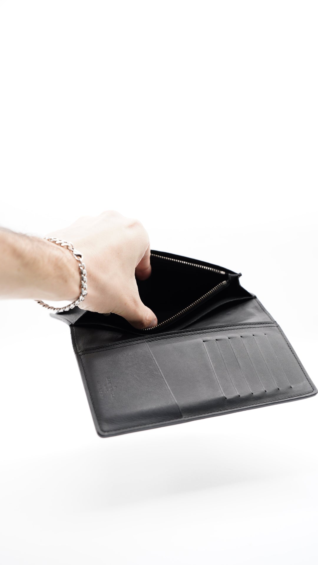 Louis Vuitton Damier Infini Portefeuille Brazza Long Travel Bifold Wallet Black #334