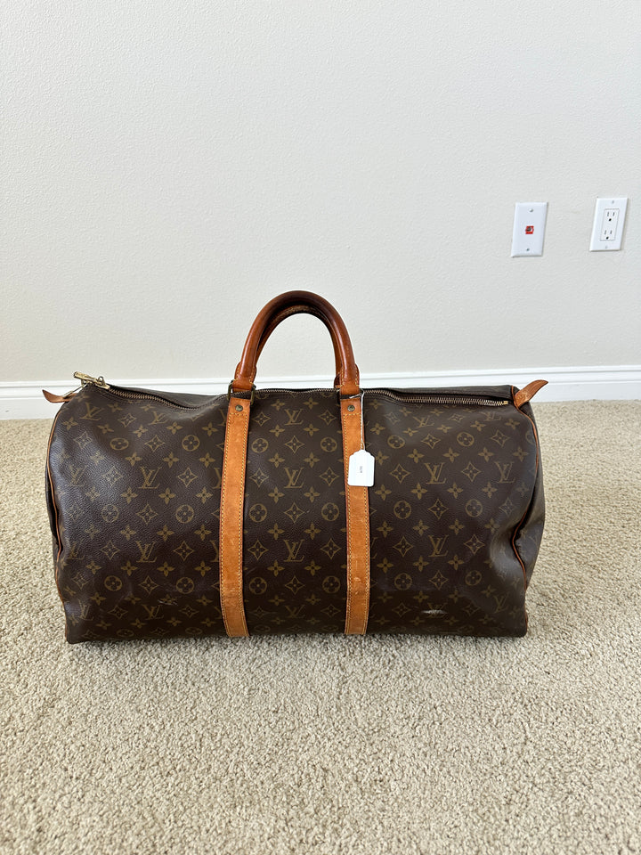 Louis Vuitton Monogram Keepall 55 Travel Boston Bag GG79