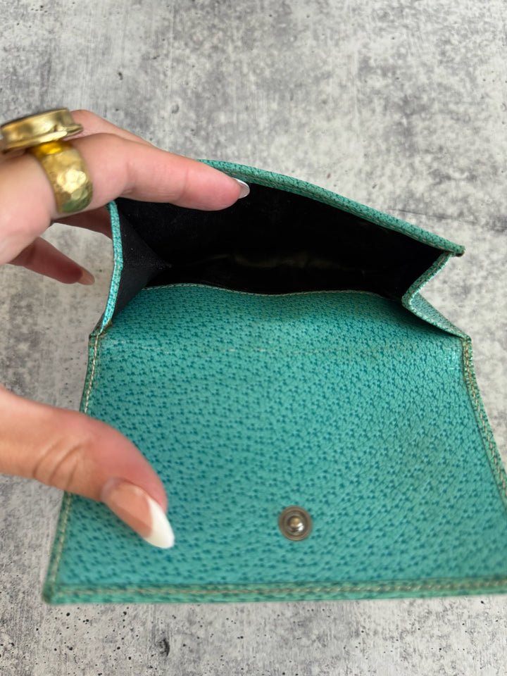 Gucci GG Canvas Trifold Wallet Brown x Blue GG11