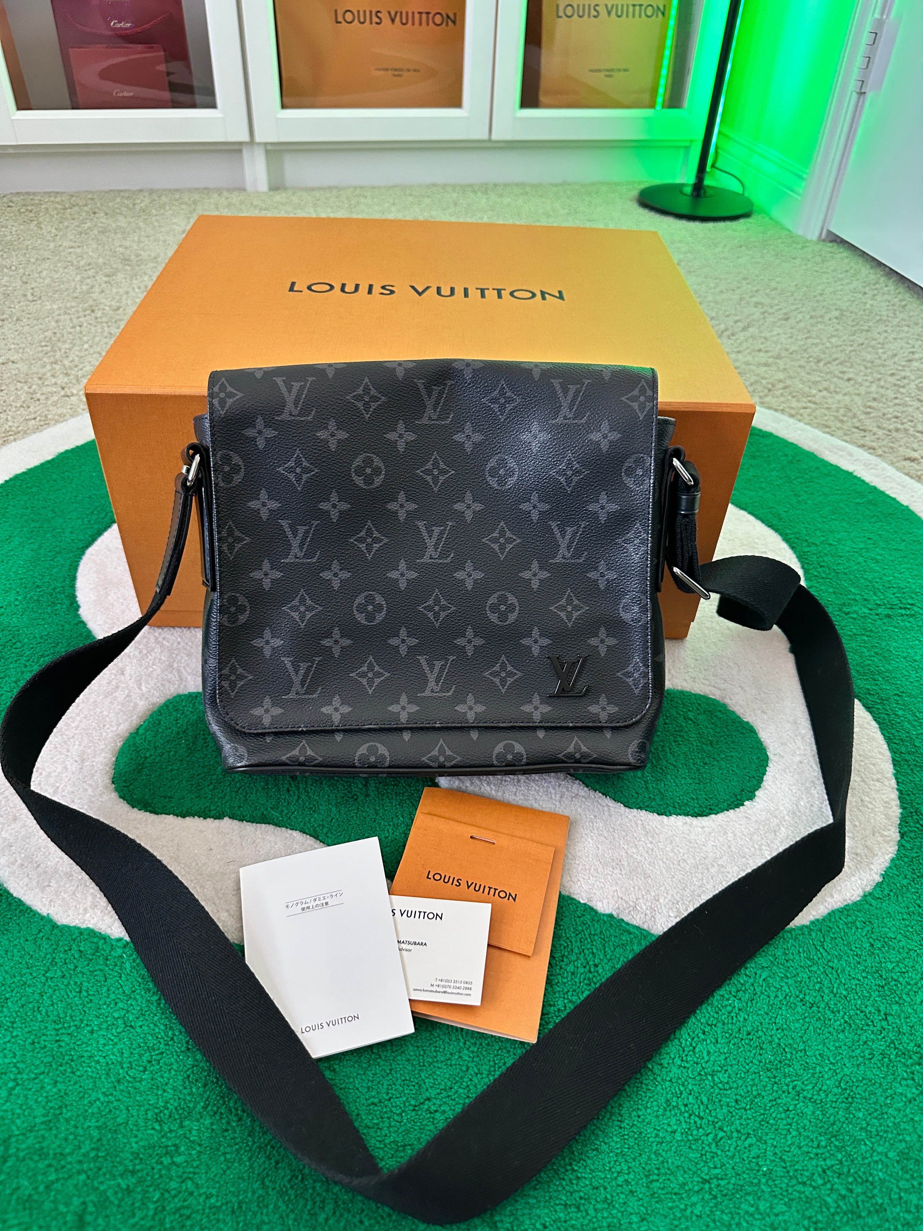 Louis Vuitton Monogram Eclipse District PM Crossbody