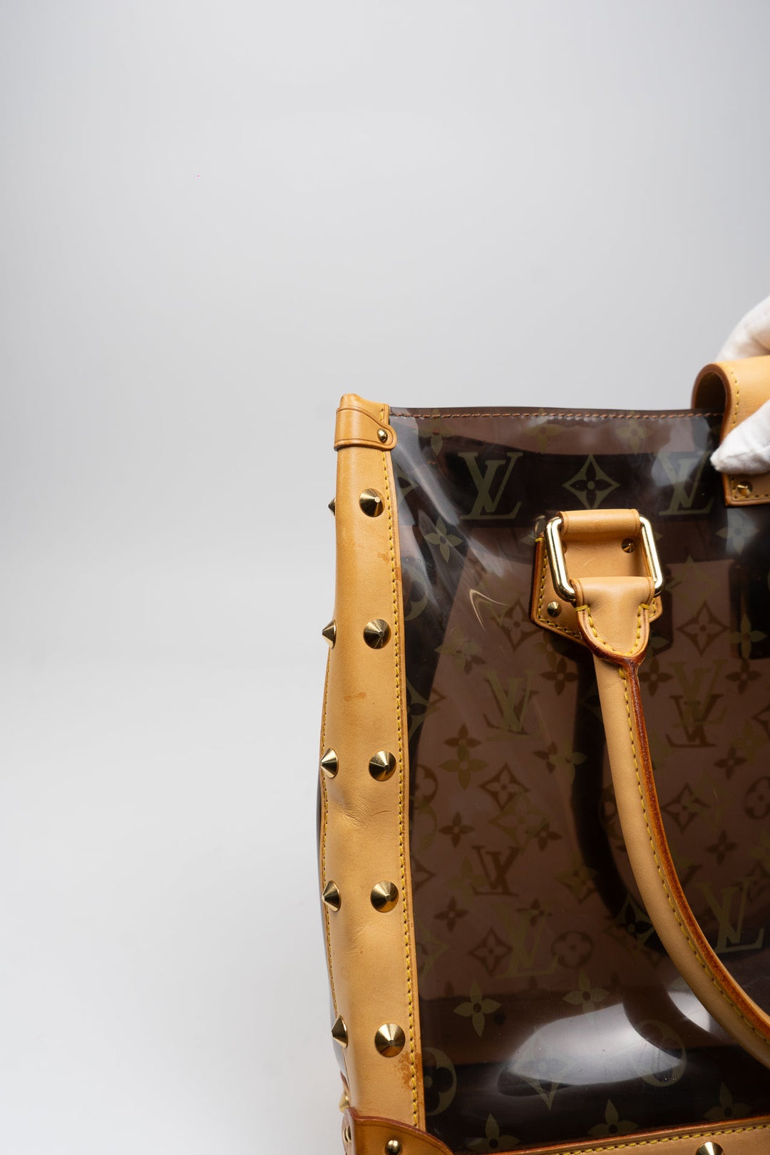 Louis Vuitton Clear Monogram Neo Cabas MM Patent Leather Shoulder Bag EX5
