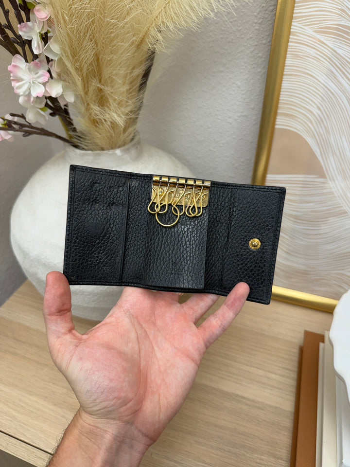 Gucci GG Marmont Leather Key Case Black SL53