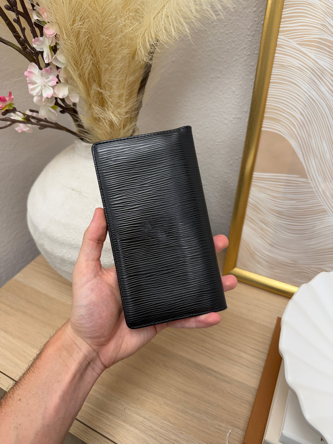 Louis Vuitton Epi Long Bifold Wallet Black SL22