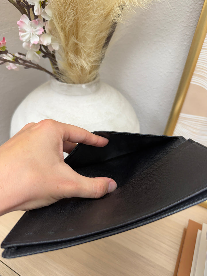 Louis Vuitton Epi Long Bifold Wallet Black SL22